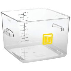Rubbermaid 1980998 Polycarbonate Square Container - 11.4 Liter - Yellow