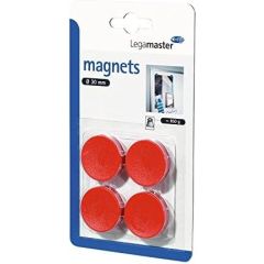 Legamaster 7-181202-4 Magnet, 30 mm Red 4 pcs