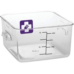 Rubbermaid 1980247 Polycarbonate Square Container - 3.8 Liter - 23.14 x 22.34 x 11.94 - Purple
