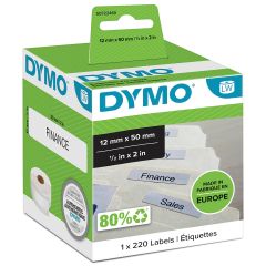 Dymo S0722460 Suspension File Labels - 12mm x 50mm - 220 Labels / Roll