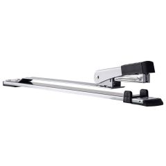 Deli 0334 Long Arm Metal Stapler - 25 Sheets Capacity - Silver