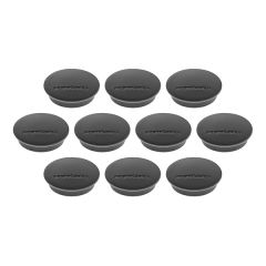 Magnetoplan COP 1664603 Discofix Magnet - 20mm(D) - Black (Pack of 10)
