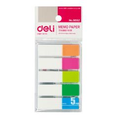 Deli 9062 Memo Paper - 44 x 11mm, 20 Sheets x 5 Colors (24 Pads / Pack)