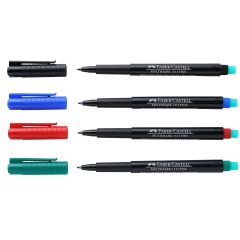 Faber Castell FCM156473 Permanent Marker - Super Fine - Assorted (Pack of 6)