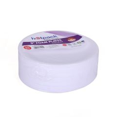 Hotpack 9" Foam Plate -  White (Pack of 50)