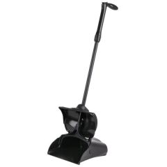 Rubbermaid 253200BLA Lobby Pro Dust Pan with Long Handle - Black (Pack of 6) 