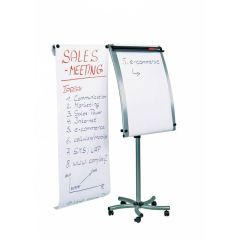 Legamaster 7-151000 Silvertec Mobile Flip Chart Board - 103cm x 70cm - Silver