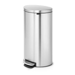 Brabantia Flatback FPP Matt Steel Pedal Bin - 30 Liter