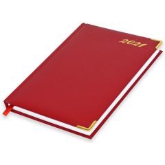 FIS FSDI22E21RE A5 English Dairy with Golden Corners - Red (2021)