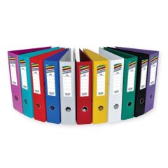 FIS FSBF4PASST PP Box File - 4cm Spine - A4 - Assorted Color (Pack of 5)