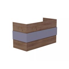 MHM RD-1 Reception Desk, 180 cm, Truffle Davos Oak-Dust Grey