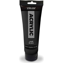 Zieler 9299399 High Quality Premium Acrylic Paints, 120ml Tubes, Lamp Black