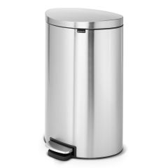 Brabantia Flatback FPP Matt Steel Pedal Bin - 40 Liter