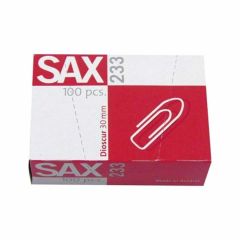 SAX 233 Paper Clip - 30mm - 100 Clips / Pack