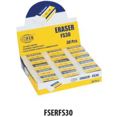 FIS FSERFS30 Eraser - White (Pack of 30)