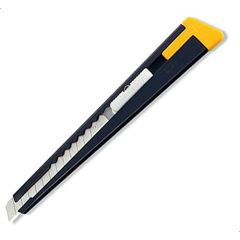 Olfa OL-180-BK Multipurpose Snap-Off Cutter - Black/Yellow (Pack of 12)