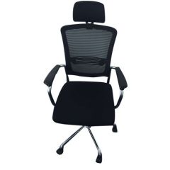 Mazaya MF 121AS Executive High Back Revolving Mesh Chair - Black In Fabric
