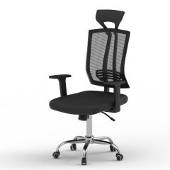 MHM TJ HY-901 High Back Mesh Executive Swivel Office Chair, Black