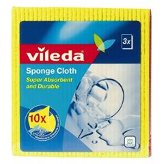 Vileda Super Absorbent Sponge Cloth - Assorted Color (3 / Pack)