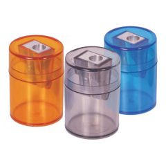 FIS FSSP09 Plastic Single Hole Sharpener - Assorted Color (Pack of 20)