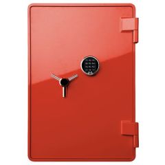 Shinjin SJST-800 Burglary & Fire Resistant Steel Safe - Electronic Lock - Orange