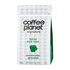 Coffee Planet Speciality Ground Coffee  - Italian Dark Roast  - 250g x (Pack of 12)