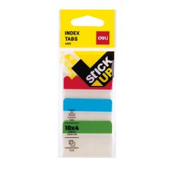 Deli EA10802 Index Tabs - 38 x 51mm - 4 Colors x 10 Sheets (24 Pads / Pack)
