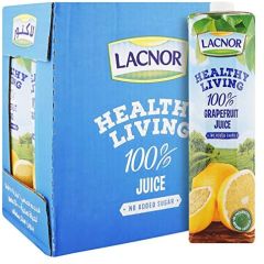 Lacnor Healthy Living Grape Fruit Juice - 1 Liter x (Pack of 12)