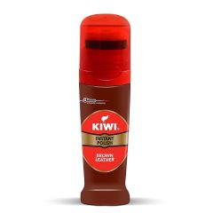 Kiwi Instant Liquid Shoe Polish - 75ml - Brown Leather