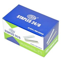 FIS FSSN241000 Stapler Pins - 24/6 - 1000 Pins x (Box of 20)
