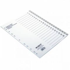 Modest FX120 PVC Divider - A4 - 1-20 Grey Tabs 