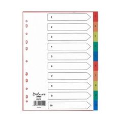 Deluxe AMT 46410 PVC Color Divider With Number - A4 - 1-10 Tabs