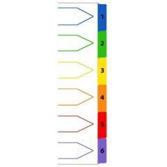 Deluxe AMT 46406 PVC Color Divider With Number - A4 - 1-6 Tabs