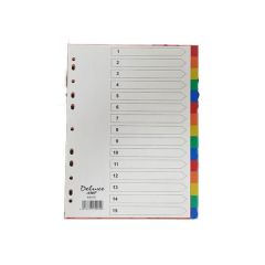 Deluxe AMT 46415 PVC Color Divider With Number - A4 - 1-15 Tabs