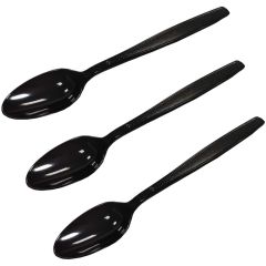 Crown Heavy Duty Plastic Spoon - Black (Pack of 50)