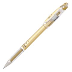 Pentel BG208M Slicci Metallic Gel Rollerball Pen - 0.8mm - Gold (Pack of 12)