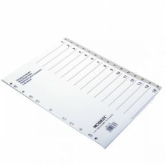 Modest MS115 Plastic  Divider With Number - A4 - 1-15 Grey Tabs