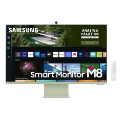  Samsung LS32DM801UMXUE M80D Smart Monitor with 4K Smart TV Experience & Camera, Green - 32 Inch