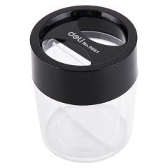 Deli 9881 Round Magnetic Clip Dispenser - Black