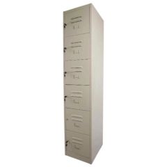 MHM Godrej OEM Six Door Steel Locker -  (W)38 x (D)45.7 x (H)183cm -Beige