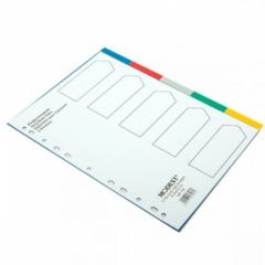 Modest MS 105 Plastic Divider - A4  - 5 Color Tabs