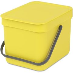 Brabantia Sort & Go Recycle Bin - Yellow - 6 Liter