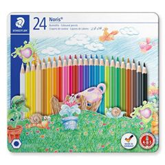Staedtler Noris 145 Colored Wooden Pencil -  Assorted Color (Pack of 24)