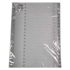 Partner 48420 PVC Grey Divider -  A-Z Tabs - A4
