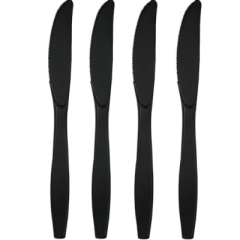 Crown Heavy Duty Plastic Knife - Black (Pack of 50)