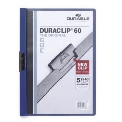 Durable Duraclip 60 File - A4 - 60 Sheets - Dark Blue (Pack of 25)