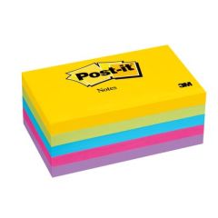 3M 655-5UC Ultra Colours Post-it Notes - 3" x 5" - 100 Sheets x 5 Pads / Pack