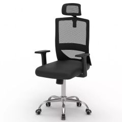 MHM TJ HY-902 High Back Mesh Office Chair with Lumbar Support, Black