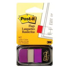 3M 680-8 Purple Post-it Flag - 1" x 1.7" - 50 Flags