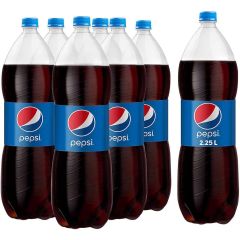 Pepsi Carbonated Soft Drink - 2.25 Liter Pet Bottle x (Pack of 6)